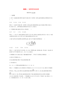 九年级化学专题：化学式与化合价课时检测（答案，解析）