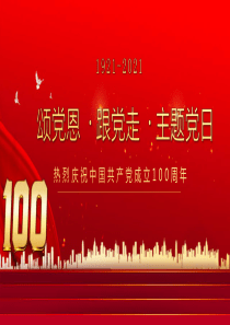 党建我爱我的党庆祝建党100周年PPT模板下载