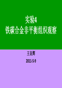 第五次实验碳钢的非平衡组织观察