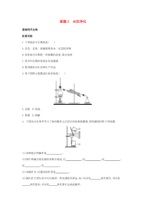 初三化学专题：水的净化拓展训练