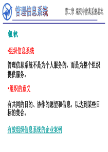 第二章组织中信息系统层次