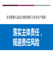 【管理层培训】安全管理人员及主要负责任人安全生产培训(184页)