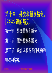 第十章外交和领事豁免、国际组织的豁