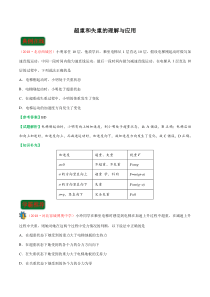 高中物理专题：超重和失重的理解与应用