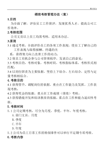 人力资源材料：绩效考核管理办法1