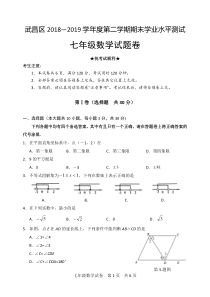 19届七年级下学期数学期末学业水平测试卷（word版）