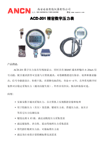 通讯远传数字压力表资料