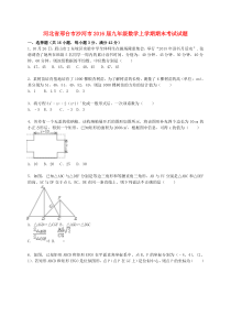 河北省邢台市沙河市2016届九年级数学上学期期末考试试题(含解析) 新人教版