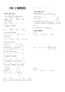 八年级上数学期末测试七