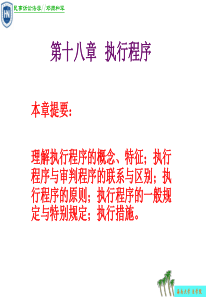 第十八章执行程序(民事诉讼)