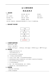 QC主管岗位要求