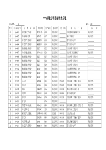 设备管理台账