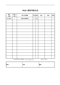 IPQC绩效考核办法