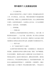 青年教师个人发展规划范例