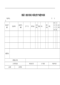 集团股份有限公司固定资产闲置申请表