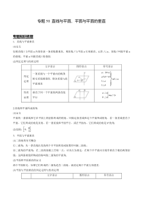 专题50   直线与平面、平面与平面的垂直(解析版)