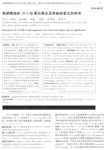 肺鳞癌组织1433β蛋白表达及其临床意义的研究