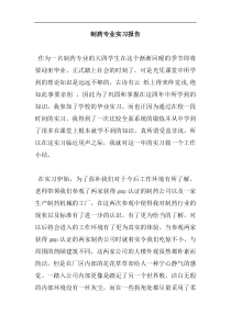 大学生制药专业实习报告