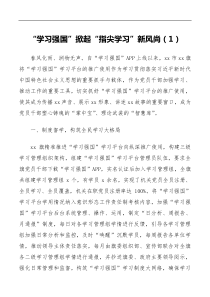 学习强国平台使用典型工作经验材料范文