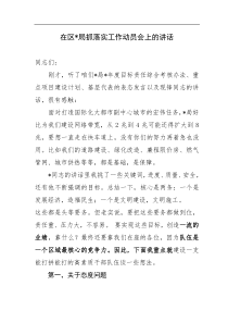 在抓落实动员会上的讲话