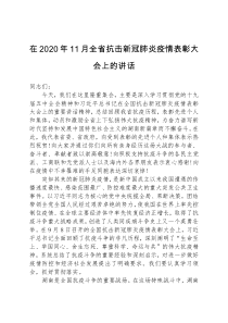 领导讲话在2021年11月全省抗击新冠肺炎疫情表彰大会上的讲话