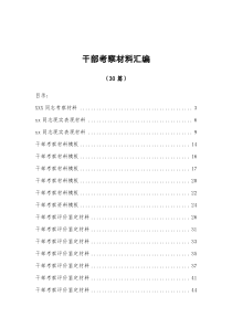 干部考察材料汇编30篇