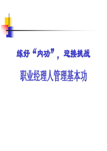 经理人如何拾级而上经典实用课件之三十二职业经理人管