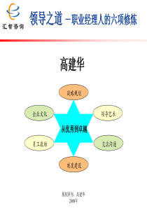 经理人如何拾级而上经典实用课件之八领导之道上