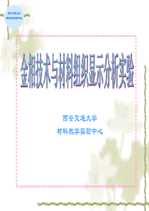 金相技术与材料组织显示分析