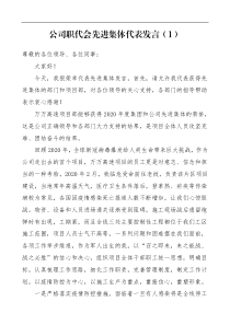 发言3篇公司表彰大会先进集体单位项目部代表发言材料范文3篇集团公司企业参考