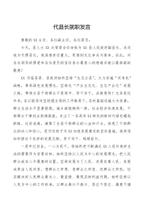 代县长就职发言