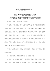 经验材料全市两新党建工作推进会经验交流材料