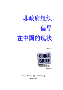 非政府组织倡导在中国的现状