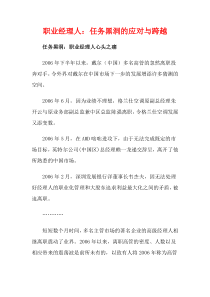 职业经理人任务黑洞的应对与跨越(doc8)(1)