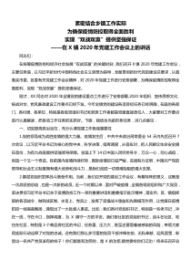 在X镇2020年党建工作会议上的讲话