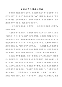 [主题教育]总结评估材料