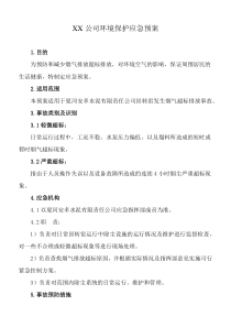 XX公司环境保护应急预案