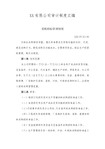 XX有限公司审计制度汇编