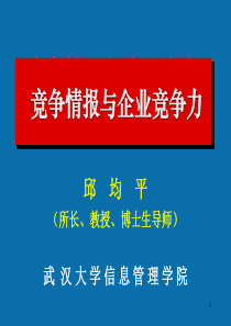 邱均平-竞争情报与企业竞争力