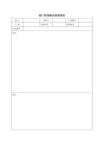 部门经理夜间巡查报告