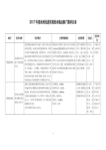 2017年度水利先进实用技术重点推广指导目录