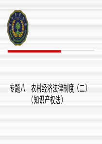 专题八农村经济法律制度二知识产权法
