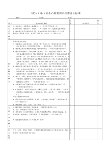 成人单人徒手心肺复苏术操作流程及评分标准