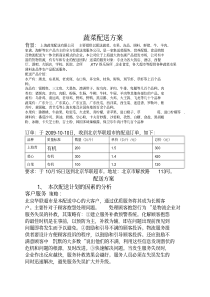 蔬菜配送方案