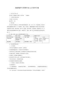 中等职业学校旅游服务与管理专业人才培养方案