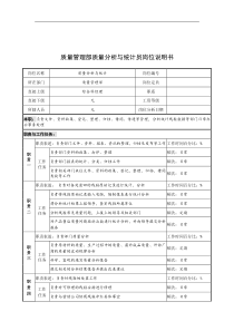 奥康集团质量管理部质量分析与统计员岗位说明书