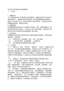 电力重大突发事件应急处置预案