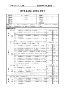 某啤酒企业统计分析岗位说明书