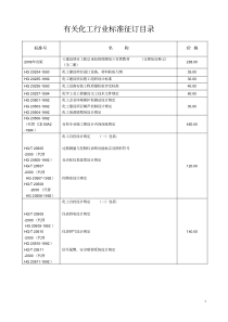 化工行业标准