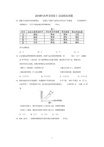 2018年高考全国一卷政治试题后附答案